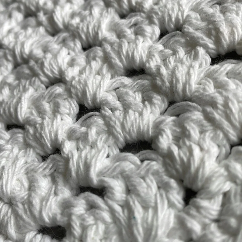 4 Hand Crocheted Washcloth Dishcloths - 100% Cotton